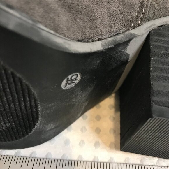 MIDNIGHT PENNY GREY SUEDE BOOTS SIZE 7.5 NEW - Picture 6 of 8